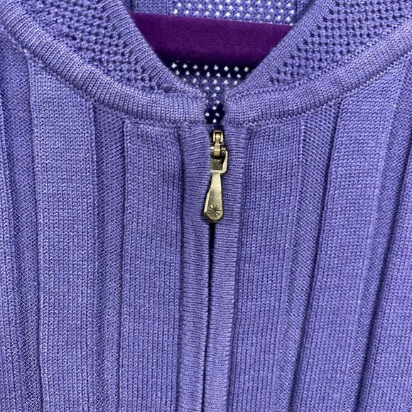 Athleta Fairway Zip-Up Sweater‎ Adonis Blue Size 2X - Picture 4 of 11